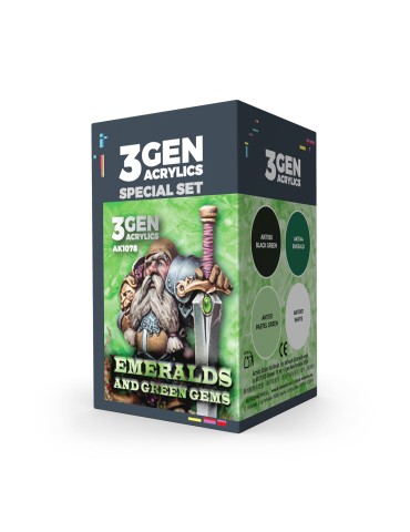 Set Emeralds and green gems