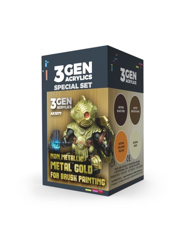 Set non metallic metal gold