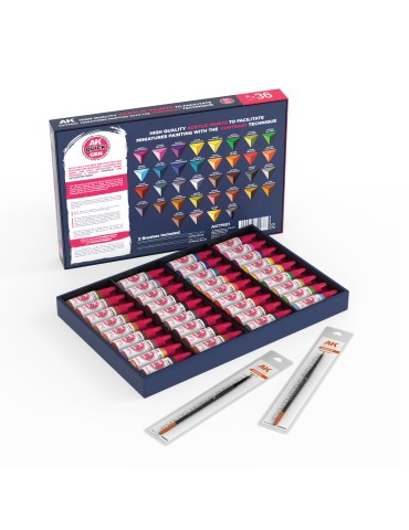 Quick Paint Set – 36 Quick Gen Colors + 2 Pinceles