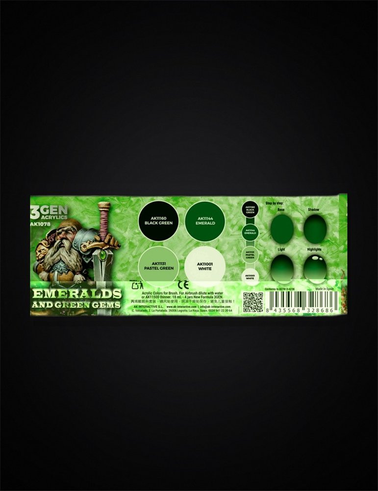 Set Emeralds and green gems