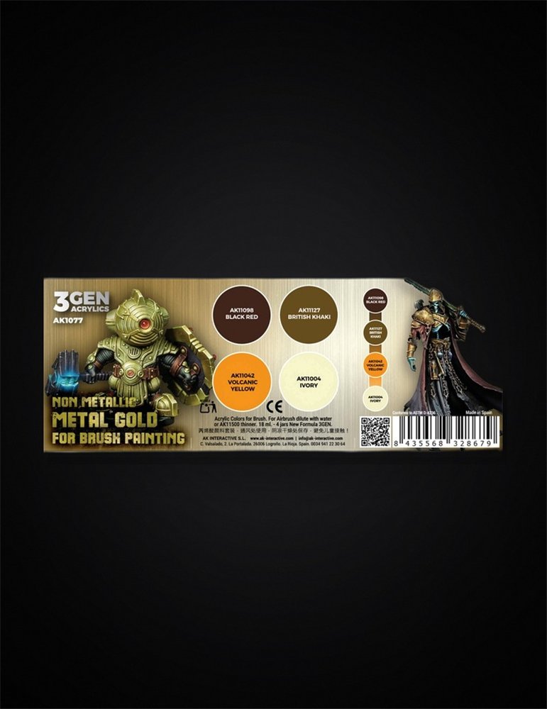 Set non metallic metal gold