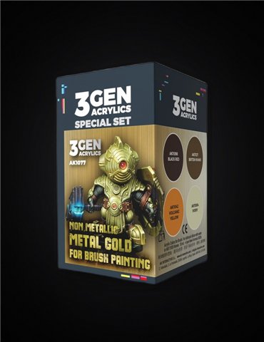 Set non metallic metal gold