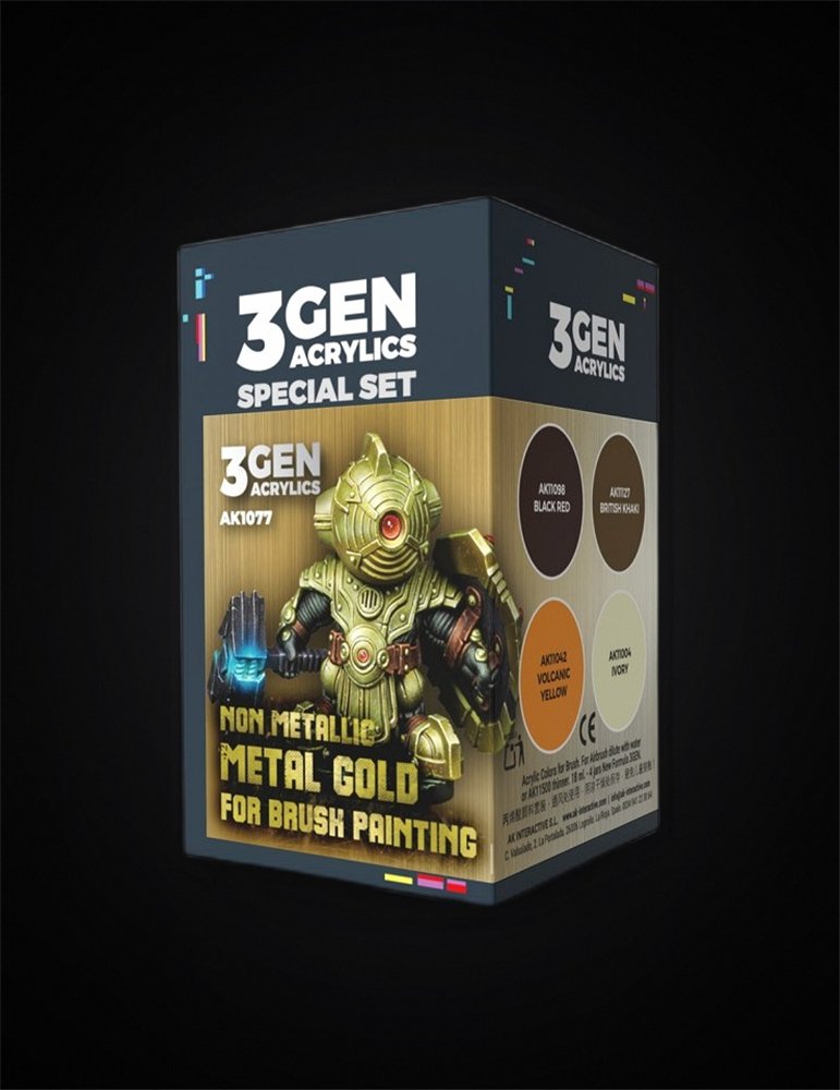 Set non metallic metal gold