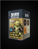 Set non metallic metal gold