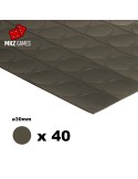 Láminas metálicas adhesivas redondas 30mm (40 recortes)