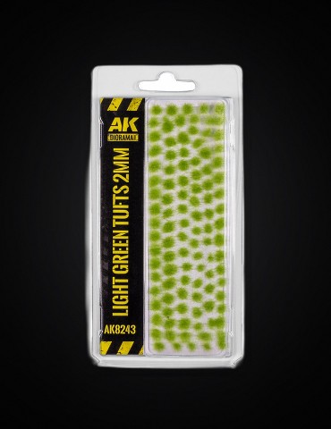 Light green tufts  2mm